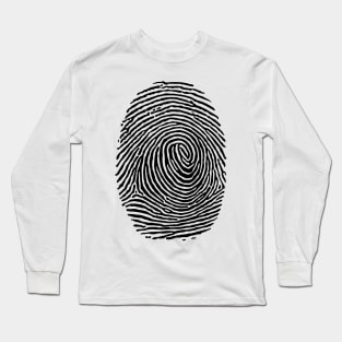 fingerprint CSI Crime Scene Long Sleeve T-Shirt